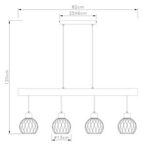 Globo 15534-4H - Lampadario a sospensione con filo PAULO 4xE27/15W/230V
