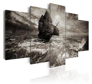 Quadro Nave durante una tempesta