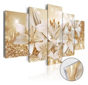 Quadri su vetro acrilico Golden Bouquet [Glass]