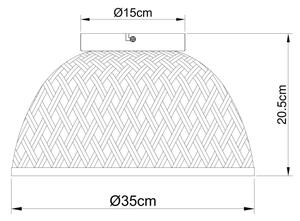 Globo 15767D - Lampadario a plafone COLLY 1xE27/15W/230V bambù