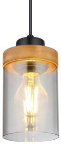 Globo 15557H - Lampadario a sospensione con filo FINCA 1xE27/40W/230V metallo/legno
