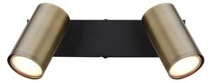Globo 57911-2M - Faretto ROBBY 2xGU10/35W/230V nero/ottone