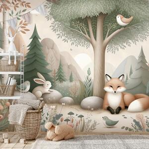 Carta da parati – Favola del bosco con volpe