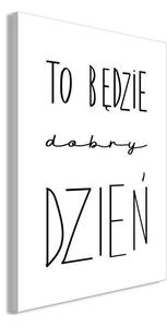 Quadro - Art of Words (1-part) - Inspirational Black Text on White