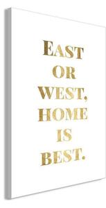 Quadro - Gold Home Is Best (1 Part) Vertical