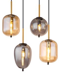 Globo 15345-8A - Lampadario a sospensione con filo BLACKY 8xE14/40W/230V ottone