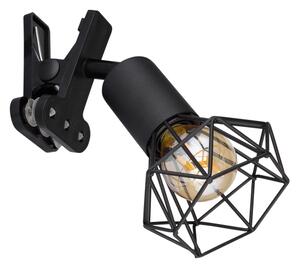 Globo 54802SK - Applique con clip XARA I 1xE14/40W/230V nero