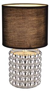 Globo 21626C - Lampada da tavolo VALENTINO 1xE14/40W/230V nero/argento