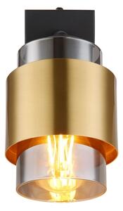 Globo 15560-1 - Faretto da parete MILLEY 1xE27/40W/230V nero/ottone
