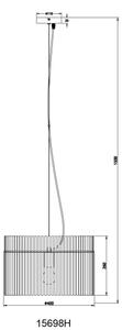 Globo 15698H - Lampadario a sospensione con filo GORLEY 1xE27/60W/230V diametro 40 cm nero