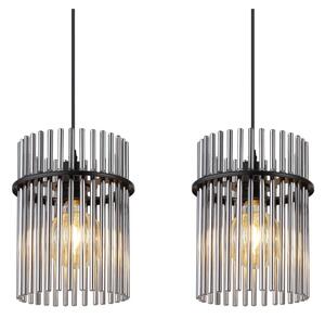 Globo 15698-3H - Lampadario a sospensione con filo GORLEY 3xE27/60W/230V nero