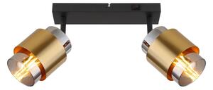 Globo 15560-2 - Faretto MILLEY 2xE27/40W/230V nero/ottone
