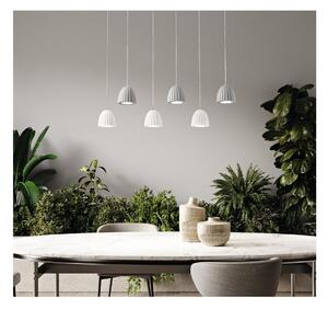 CONCRETE SOSPENSIONE RETTANGOLARE 6 LUCI VINTAGE CON DIFFUSORI IN CEMENTO COLORATO LAMPADINE GU10