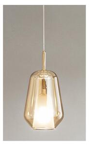 THELMA SOSPENSIONE SINGOLA IN VETRO SOFFIATO TRASPARENTE, FUME O AMBRA D19 CM DESIGN MODERNO