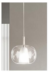 THELMA SOSPENSIONE SINGOLA D25 CM IN VETRO SOFFIATO TRASPARENTE, FUME O AMBRA DESIGN MODERNO