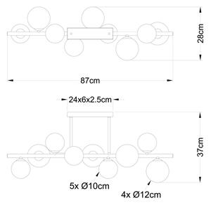 Globo 56140-9D - Lampadario a sospensione con supporto rigido LED RIHA 9xG9/3W/230V cromo