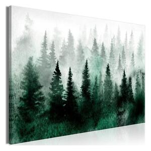 Quadro - Scandinavian Foggy Forest (1 Part) Wide