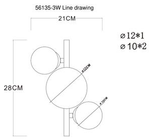 Globo 56140-3W - Lampadario a plafone LED RIHA 3xG9/3,5W/230V cromo