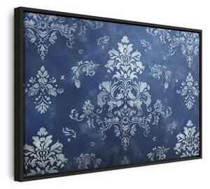 Quadro - Retro Ornament Decorative Motif in Worn Blues