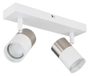Globo 57851-2 - Faretto BRISBON 2xGU10/25W/230V bianco/cromo