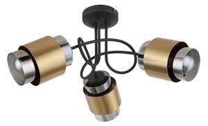Globo 15560-3D - Lampadario a plafone MILLEY 3xE27/40W/230V nero/ottone