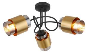 Globo 15560-3D - Lampadario a plafone MILLEY 3xE27/40W/230V nero/ottone