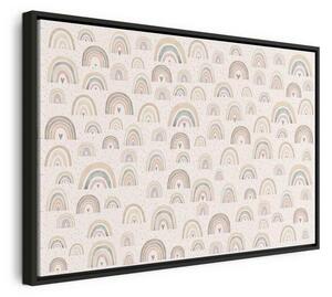 Quadro - Spring - Pastel Rainbows with Hearts on a Rainy Day