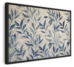 Quadro Delicate foglie blu