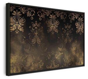 Quadro - Baroque Ornaments in Patinated Gold and Browns: Retro Motif