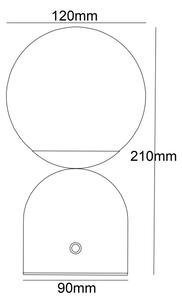 Globo 21006W - Lampada da tavolo LED dimmerabile JULSY LED/2,5W/3,7V bianca