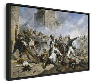 Quadro - The death of Pedro Velarde y Santillán during the defence of the Monteleon Artillery Barracks (Joaquín Sorolla
