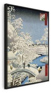 Quadro - Drum bridge and Setting Sun Hill at Meguro from the series (Utagawa Hiroshige)