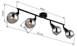 Globo 57904-4 - Faretto GLYPTAR 4xE14/40W/230V nero