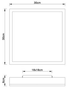 Globo 416080WWD1 - Plafoniera LED DORO LED/12W/230V 30x30 cm
