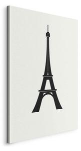 Quadro - Eiffel Tower Simple Graphics in Black and White