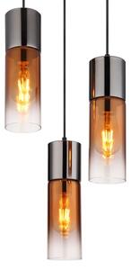 Globo 21000-3HG - Lampadario a sospensione con filo ANNIKA 3xE27/25W/230V nero/rame