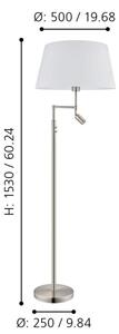 Eglo/Edi Lampada 55961 - Lampada LED da terra SANTANDER 1xE27/11W/230V + LED/2,3W