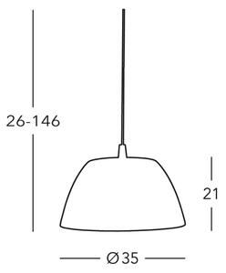 Kolarz 0051.31.6 -Lampadario a sospensione con filo MALMÖ 1xE27/60W/230V