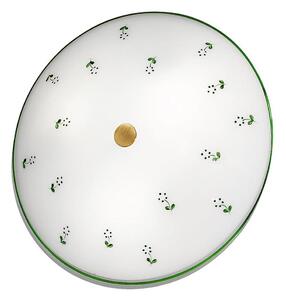 Kolarz 731.U13.4.21-Plafoniera NONNA 3xE27/60W/230V diametro 42 cm verde/ottone