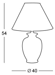 Kolarz A1340.71 - Lampada da tavolo CHIARA 1xE27/100W/230V bianca, diametro 40 cm