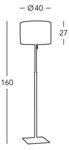 Kolarz A1307.41.7 - Lampada da terra SAND 1x E27/60W/230V