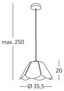 Kolarz A1346.31.W - Lampadario a sospensione con filo BLOOM 1xE27/100W/230V