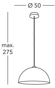 Kolarz A1339.31.Co.VinCu/50 - Lampadario CULT 1xE27/100W/230V pr. 50 cm rame