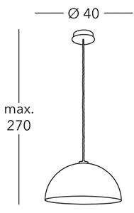 Kolarz A1339.31.Wm.VinAg/40 - Lampadario CULT 1xE27/100W/230V pr. 40 cm
