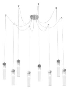 Kolarz 6009.30850 - Lampadario su filo RAGGIO 8xE14/25W/230V argento