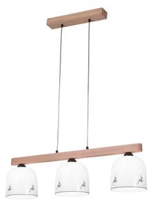 Kolarz A1352.83.Gr.100- Lampadario a sospensione con filo NONNA 3xE27/60W/230V cervo quercia/bianco/grigio