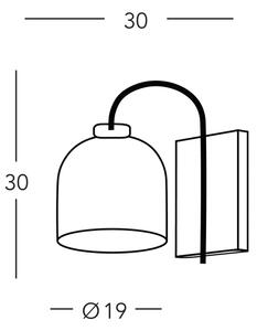 Kolarz A1352.61.G - Applique NONNA 1xE27/60W/230V quercia/bianco/verde