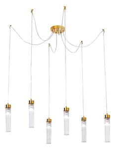 Kolarz 6009.30630 - Lampadario su filo RAGGIO 6xE14/25W/230V 24K oro