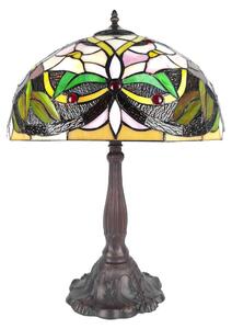 Lampada da tavolo Tiffany Clayre & Eef Ø 41x58 cm Fiori in poliresina verde beige
