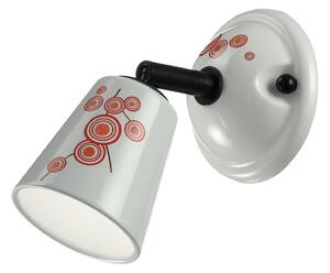 Faretto Spot Orientabile Ceramica Decoro Arancio G9 Intec SPOT-LIMOGES-1